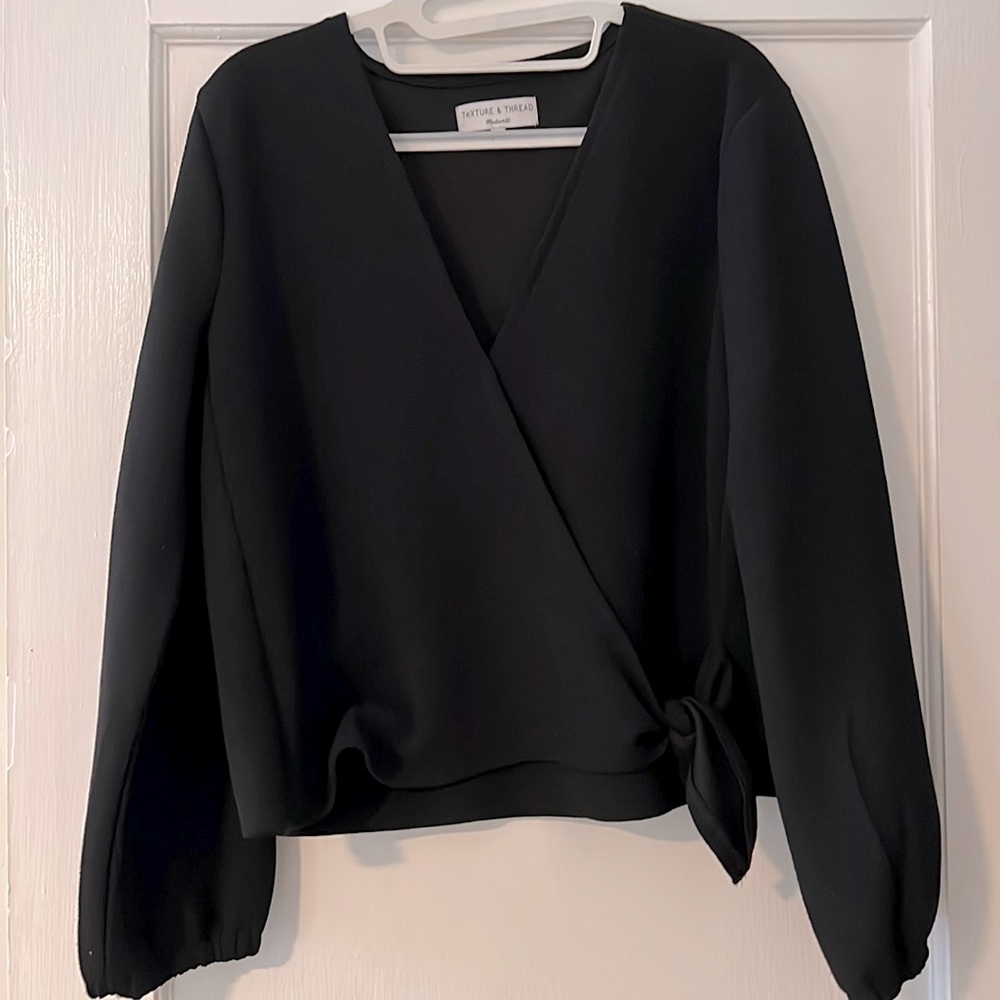 Madewell Texture & Thread Wrap Top